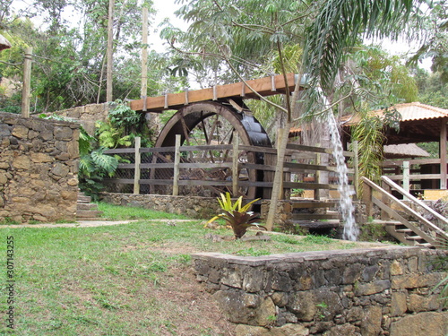 Water powered mill diverted from the river.