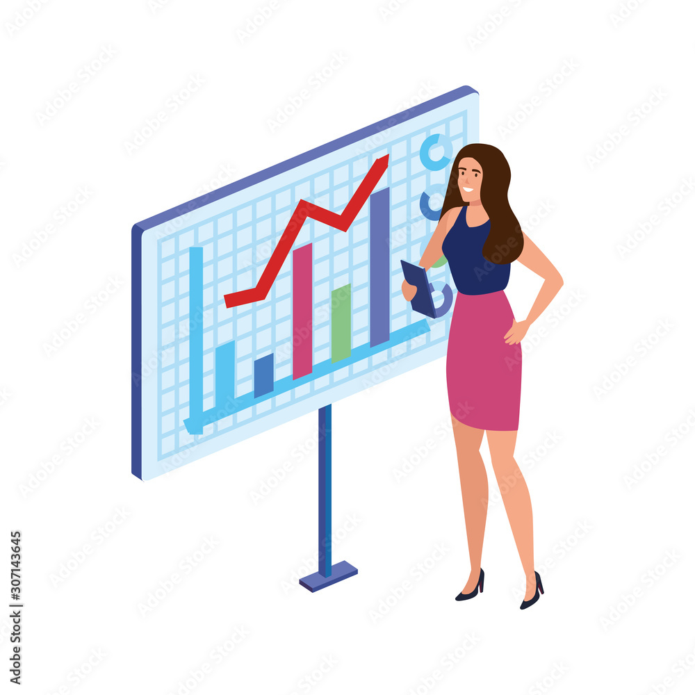 beautiful woman with infographic isolated icon vector illustration design beautiful woman with infographic isolated icon vector illustration design