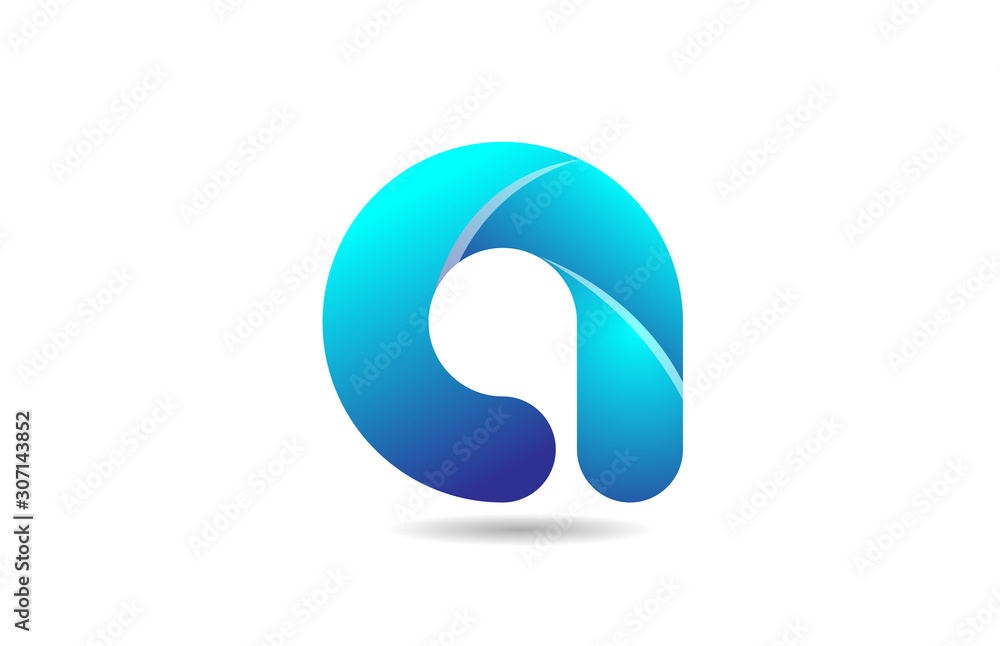blue gradient logo a alphabet letter design icon for company blue gradient logo a alphabet letter design icon for company