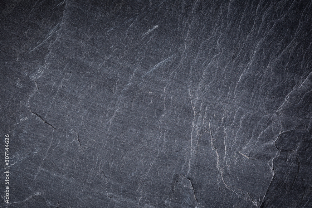 Fototapeta premium Ciemnoszary łupek tekstury, czarne tło