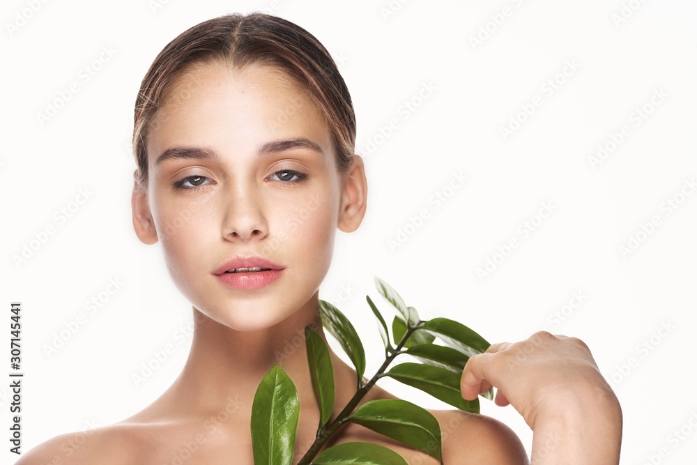 beautiful woman bare shoulders clean skin beautiful woman bare shoulders clean skin