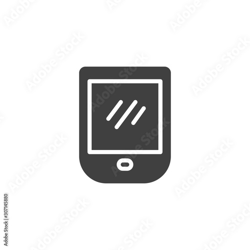 Ebook reader vector icon. filled flat sign for mobile concept and web design. Ebook device display glyph icon. Symbol, logo illustration. Vector graphics