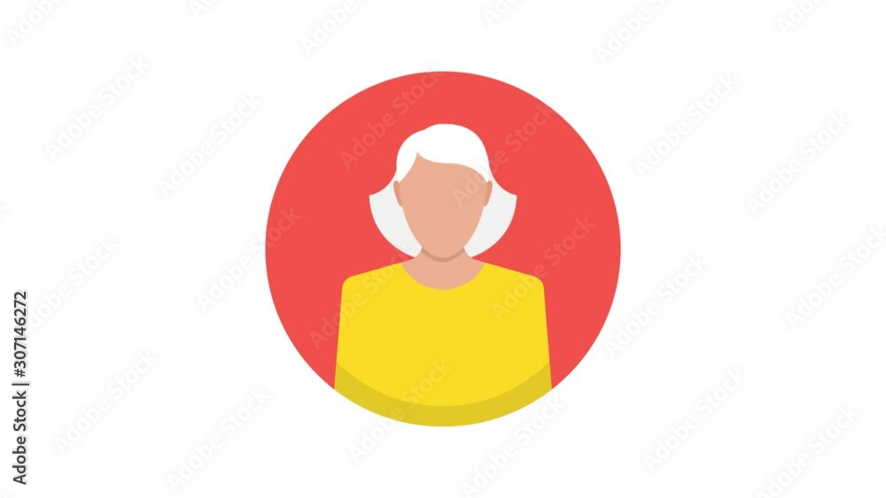 Female avatar on white background. Loop animation. 4K resolution. Female avatar on white background. Loop animation. 4K resolution.