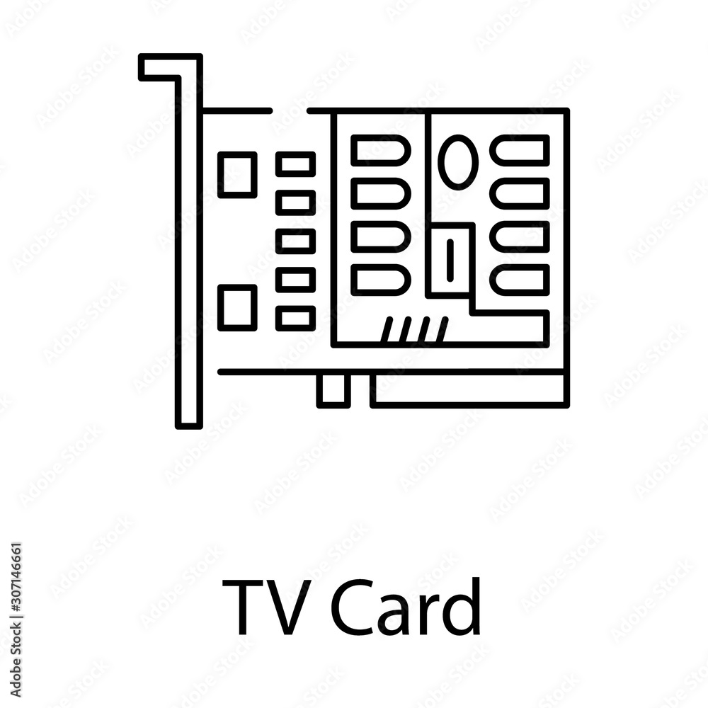 Obraz premium Tv Card Vector