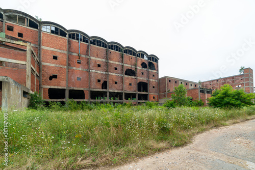 Obraz na plátne Abandoned factory in Loznica, Serbia