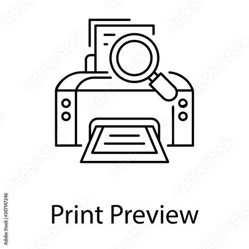  Printer Preview Vector