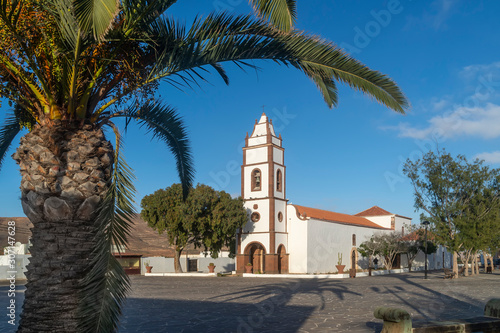 The beautiful St. Dominic church, Iglesia Santo Domingo de Guzman, in Tetir, Fuerteventura, Canary Islands, Spain photo