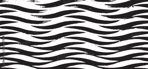Swirled and curled stripes and brush strokes texture. Marble or acrylic atrwork imitation. Cool and swirly background. Abstract vector illustration. Black isolated on white. EPS10 