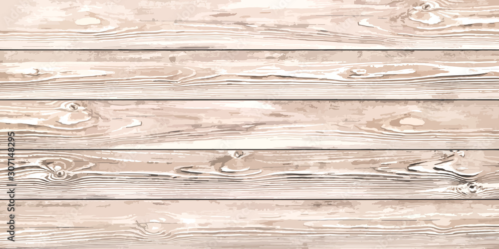 Obraz premium Realistic wood planks texture. Vector background for your design
