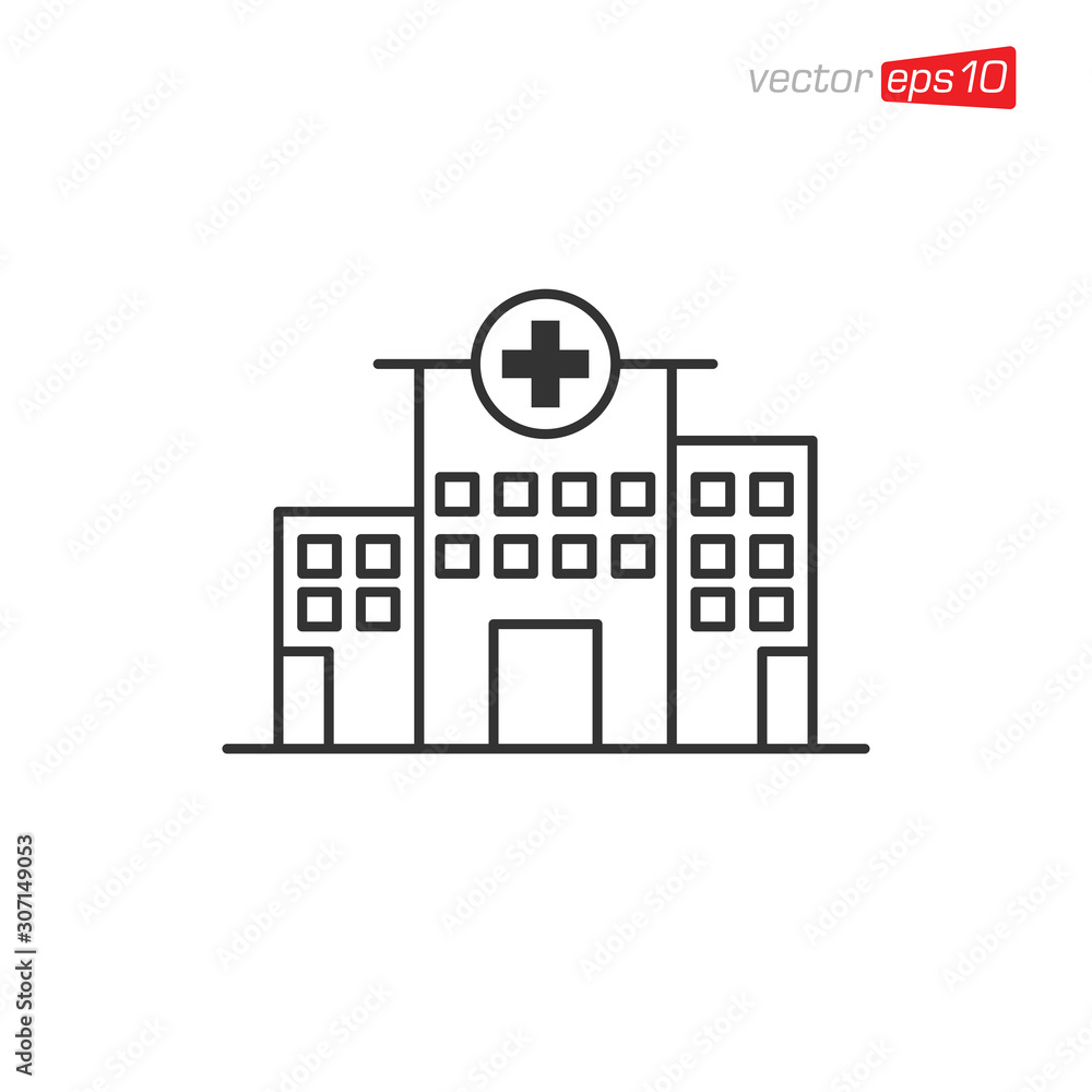 Hospital or Clinic Icon Design Vector Hospital or Clinic Icon Design Vector