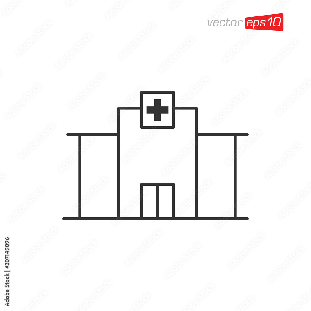Hospital or Clinic Icon Design Vector Hospital or Clinic Icon Design Vector