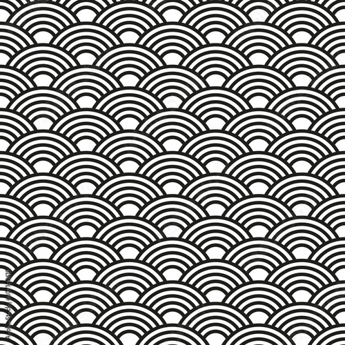 Abstract geometric pattern with stripes  lines. A seamless vector background. Black and white texture
