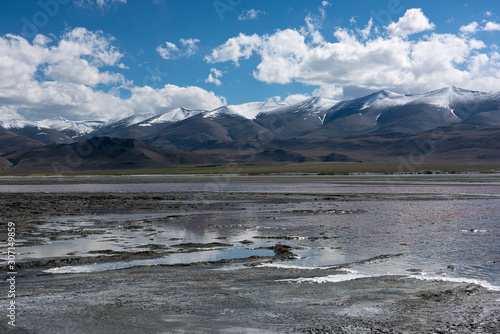 Tso Kar lake in Ladakh, India photo