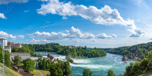 Panoramic view with the Rhine Falls in Neuhausen am Rheinfall © Jürgen Wackenhut