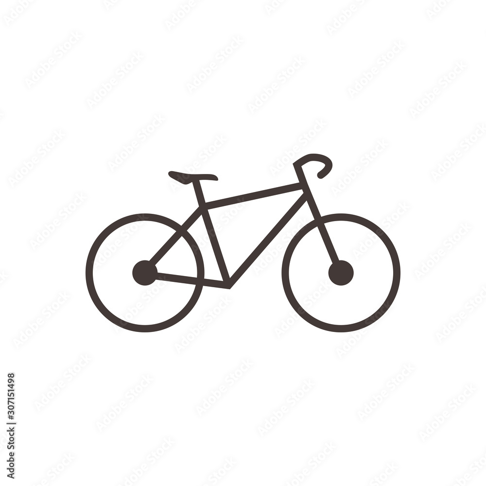 Bicycle icon vector isolated on white background. Vector illustration. - stock vector. bicycle icon vector design template. Bicycle outline icon. Bicycle icon vector isolated on white background. Vector illustration. - stock vector. bicycle icon vector design template. Bicycle outline icon.