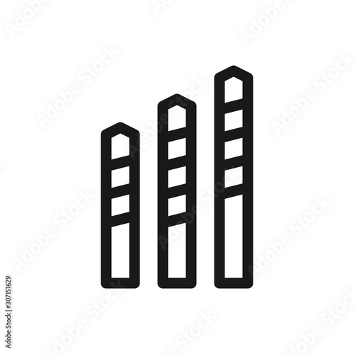 Drill bits isolated vector icon. Power tools outline icons.