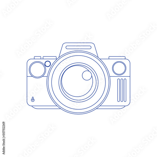 Photography icon - digital camera illustration - photo & picture sign and symbol. Concept of line icon