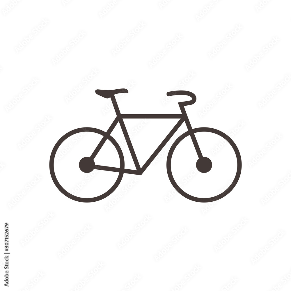 Bicycle icon vector isolated on white background. Vector illustration. - stock vector. bicycle icon vector design template. Bicycle outline icon. Bicycle icon vector isolated on white background. Vector illustration. - stock vector. bicycle icon vector design template. Bicycle outline icon.