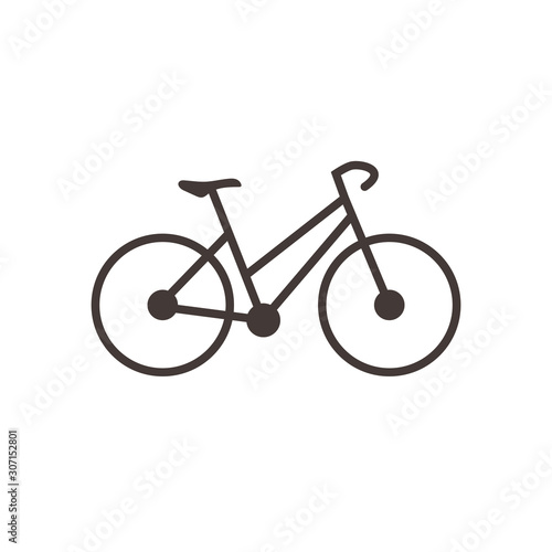 Bicycle icon vector isolated on white background. Vector illustration. - stock vector. bicycle icon vector design template. Bicycle outline icon.