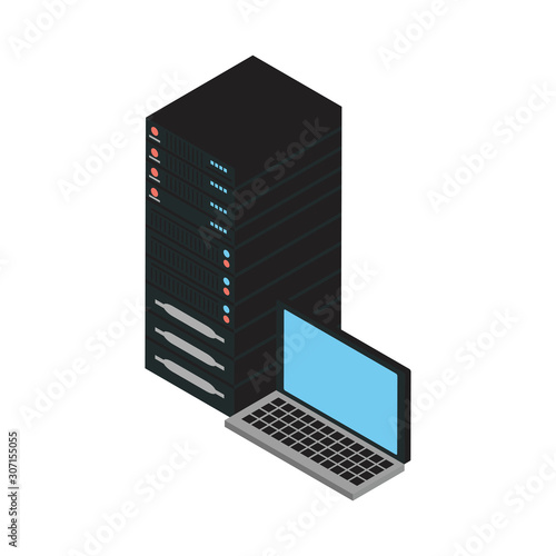 laptop computer portable with data server