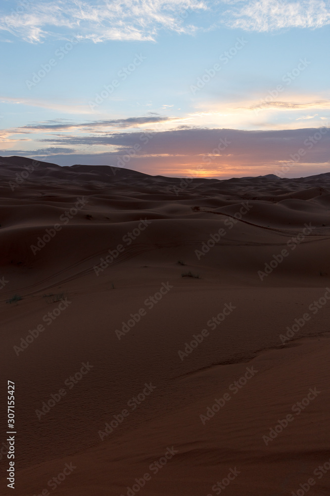 dunes in the sahara desert in morocco