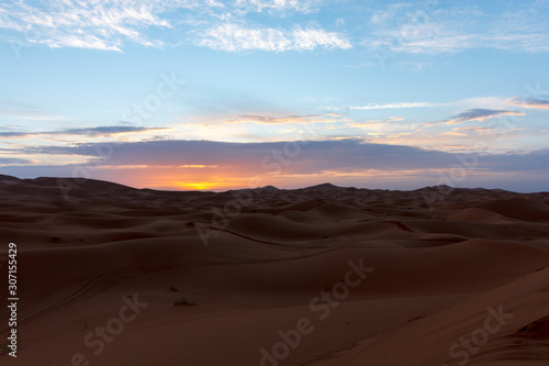 dunes in the sahara desert in morocco