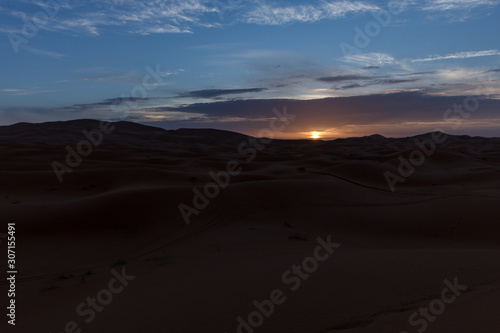dunes in the sahara desert in morocco © larrui