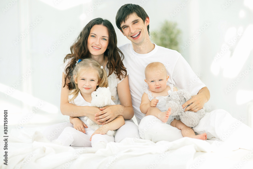 background image of a young happy family. background image of a young happy family.