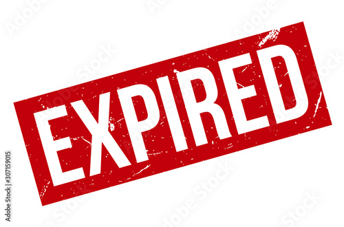 Expired Rubber Stamp. Red Expired Rubber Grunge Stamp Seal Vector Illustration - Vector