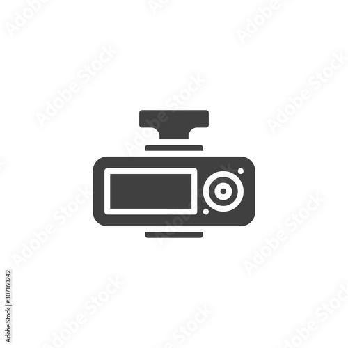 DVR recorder vector icon. filled flat sign for mobile concept and web design. Car dvr camera glyph icon. Symbol, logo illustration. Vector graphics