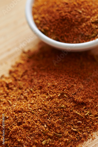 Dried red chili pepper powder 