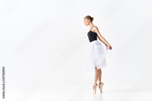 young woman in white dress