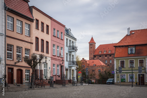 Historic old buildings in Gniew, Pomorskie, Poland