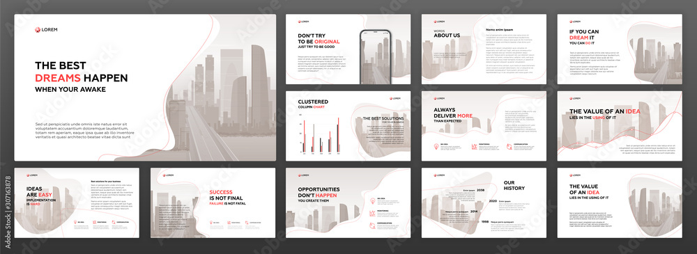 Business presentation powerpoint templates set. Use for presentation background, brochure design, website slider, landing page, annual report, company profile, social media banner. Business presentation powerpoint templates set. Use for presentation background, brochure design, website slider, landing page, annual report, company profile, social media banner.