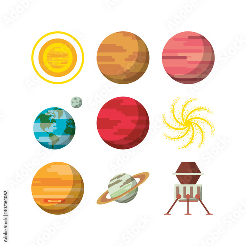 bundle of space set icons