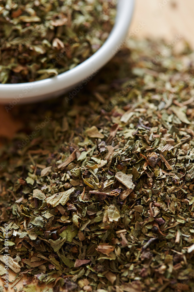 Dried leaves herb and spice 