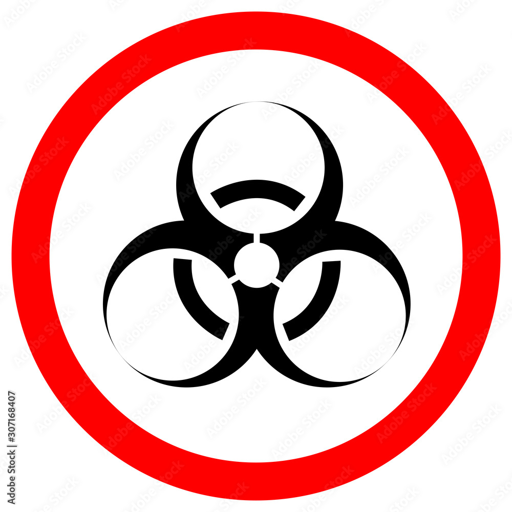 Biological Hazard Symbol Sign, Vector Illustration, Isolated On White Background Label.EPS10 Biological Hazard Symbol Sign, Vector Illustration, Isolated On White Background Label.EPS10
