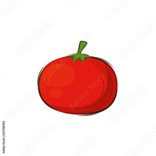 tomato fresh vegetable isolated icon vector illustration design