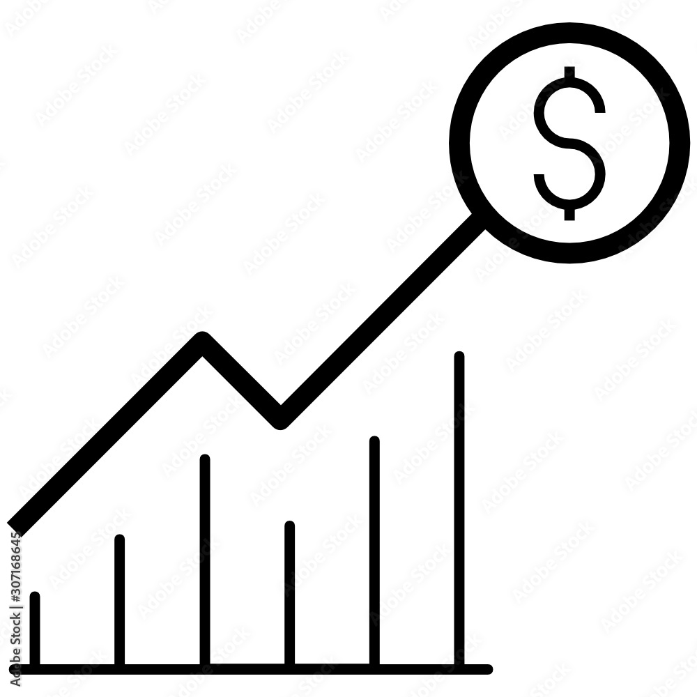 Currency Rate Rising Concept Vector Dollar Price Hike Icon design Currency Rate Rising Concept Vector Dollar Price Hike Icon design