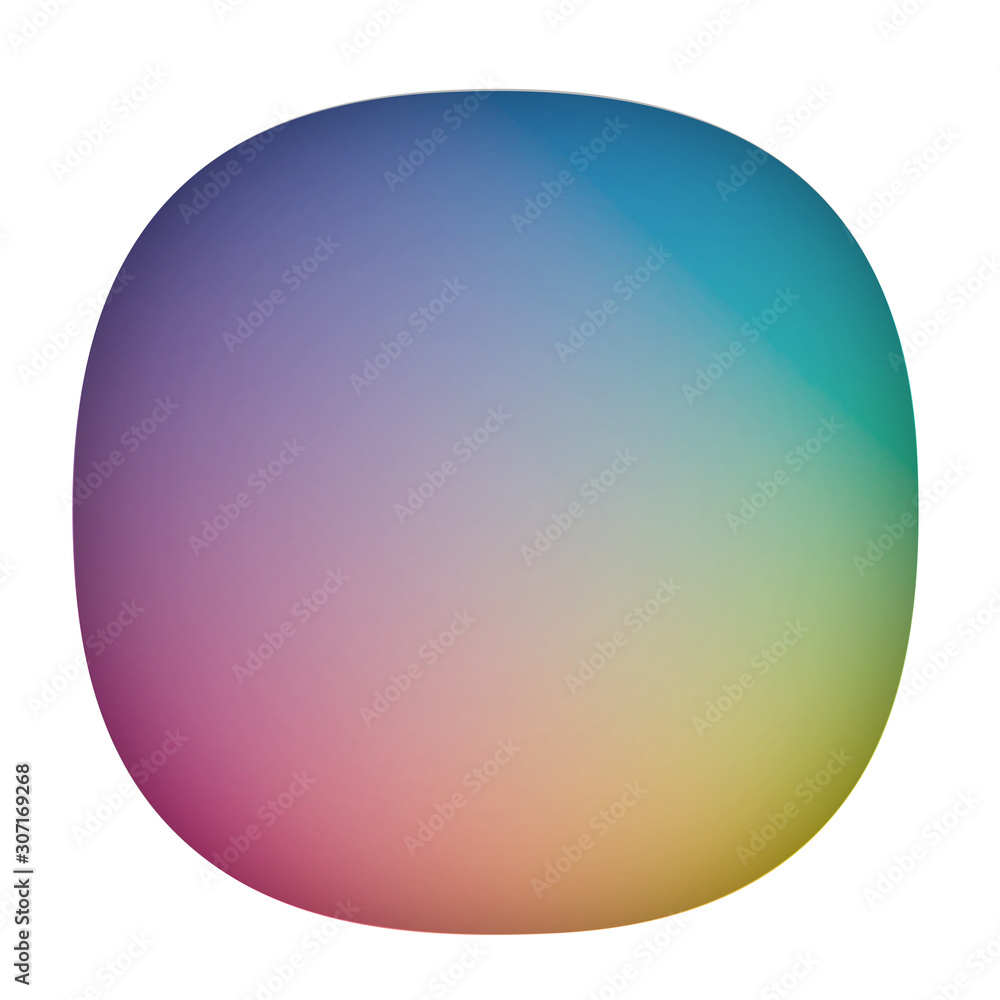 circle lens raimbow color water スーパー楕円