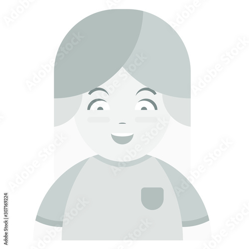 Female profile avatar. Social Media Avatar. Vector Flat Illustration