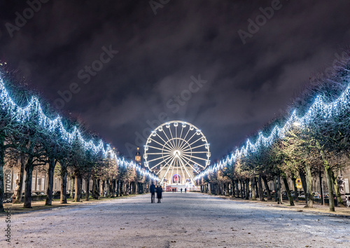 Christmas decorations in a french city, Nancy, France photo