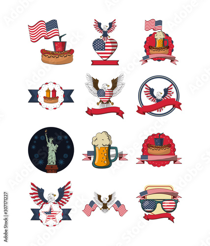 bundle of usa set icons