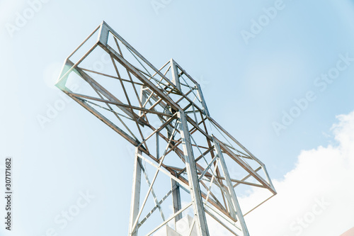Prayer Mountain Metal Cross Myanmar