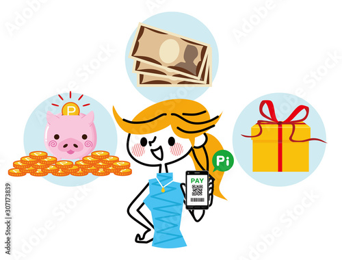 キャッシュレス　PAY　女性　ポイント
