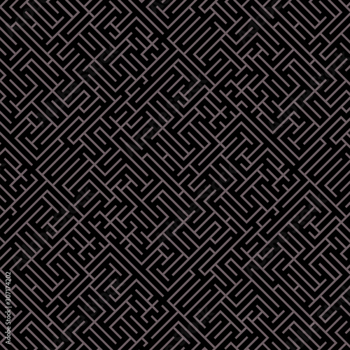 Striped geomitrical background. Stylish monochrome trellis. Sacred geometry background. Square grid. Maze.