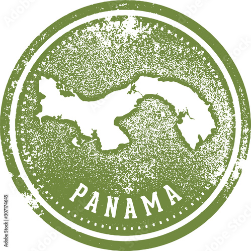 Vintage Panama Central America Rubber Stamp