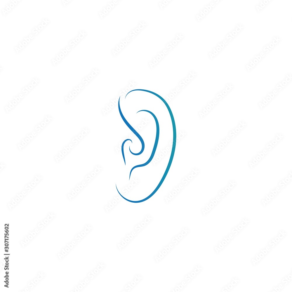 Fototapeta premium Hearing Logo Template vector icon design
