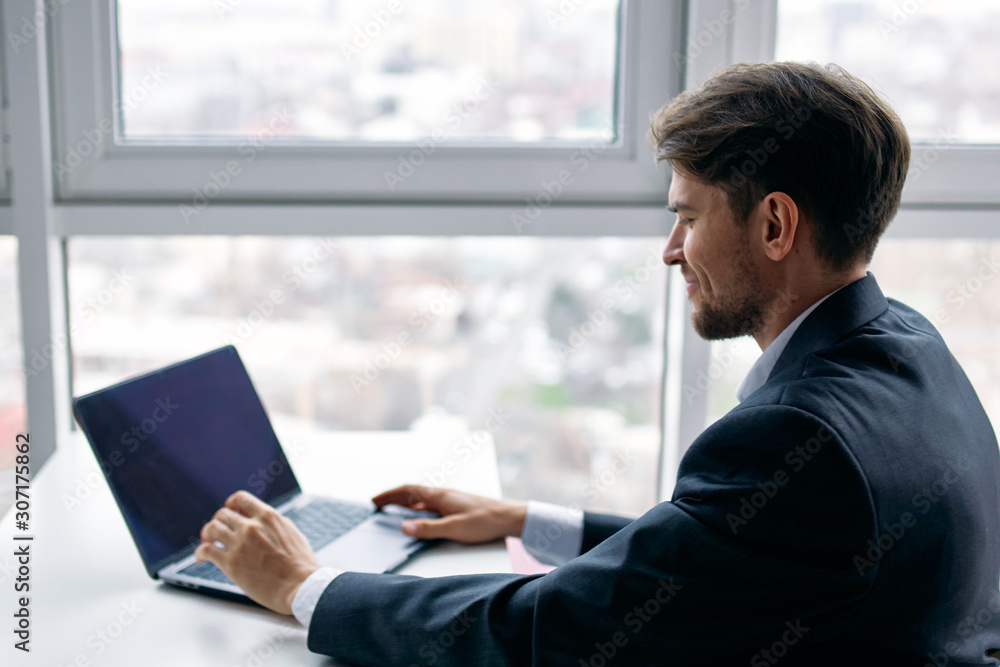 businessman using laptop