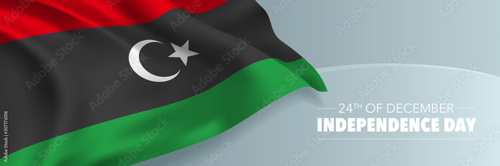 Libya independence day vector banner, greeting card Libya independence day vector banner, greeting card